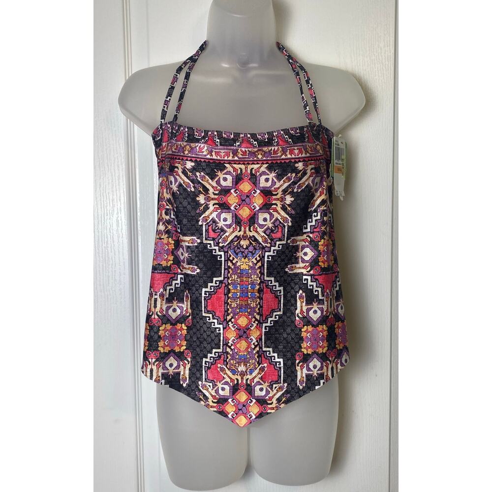 Becca Women's Cozumel Handkerchief Hem Tankini Swim Top Size Small NWT - Picture 1 of 4